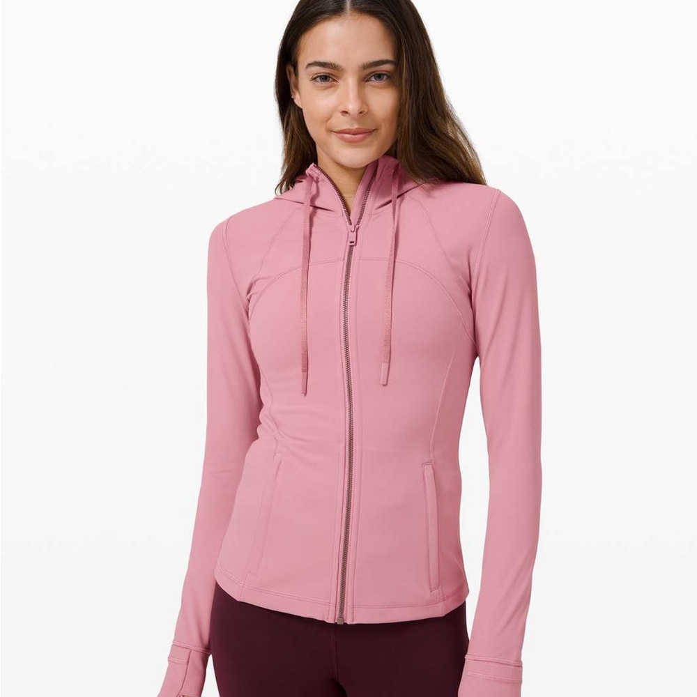 Lululemon Hooded Nulu Define jacket Size 12 Pink Taupe
